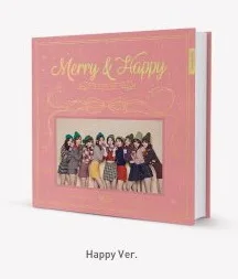 Подписанный дважды автограф первый следующий Рождественский альбом MERRY& HAPPY CD+ Фотокнига+ подписанный posterr K-pop 122017 - Цвет: Happy Version