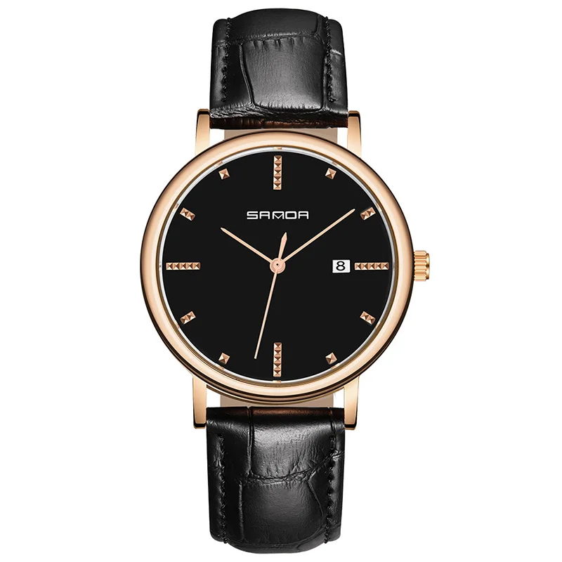 2018 Leather Bussiness Men's Watches Top Brand Luxury Fashion Quartz Watches Men Complete Calendar Wrist Watch erkek kol saati