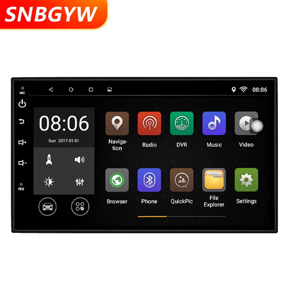 

7" Screen Android 8.1 Universal 2din Radio Bluetooth Stereo MP3 Player Auto GPS Navigation USB Phone Mirror Link DH010