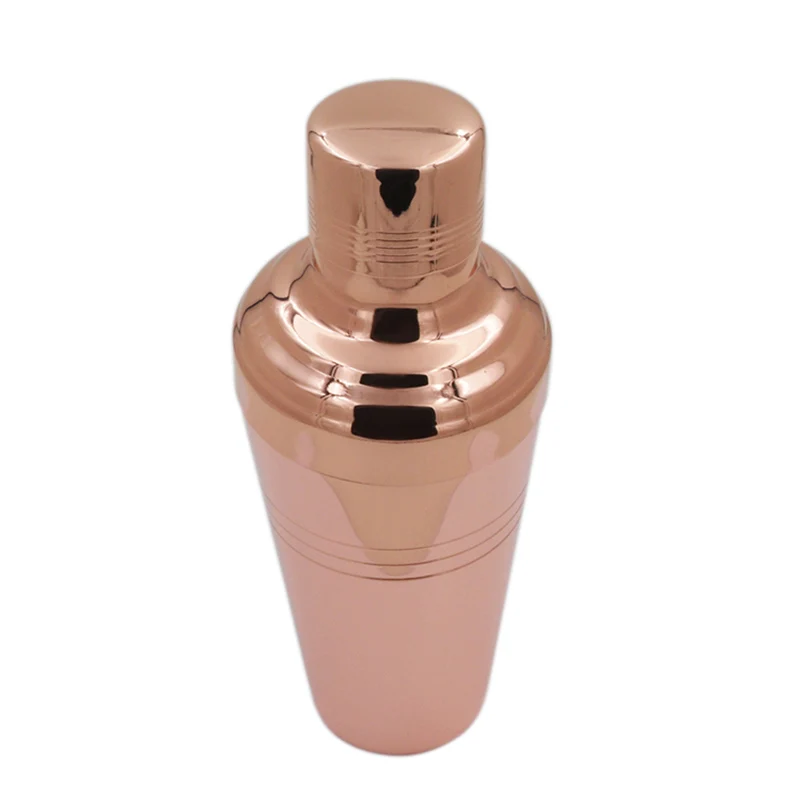 510ml Japanese Style Copper Plated 304 Stainless Steel Cocktail Shaker