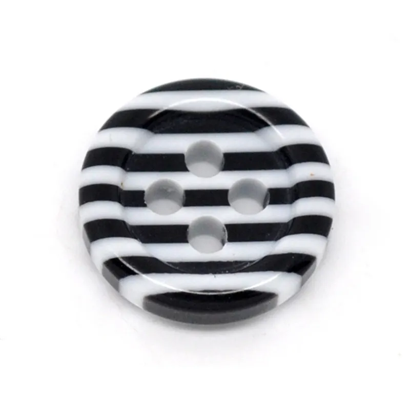

Resin Sewing Button Scrapbooking Round Multicolor 4 Holes Zebra Stripe Pattern 11mm( 3/8")Dia,8 PCs 2018 new