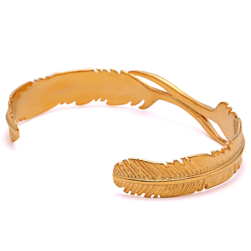 Mcllroy Титановый стальной браслет для женщин и мужчин Панк ювелирные изделия бренд браслет перо открытие золото