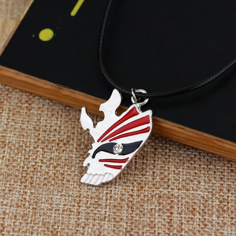 Мода Аниме ожерелье/манга отбеливатель Куросаки Ichigo сломанные Подвески в виде маски металлические колье ожерелье-30