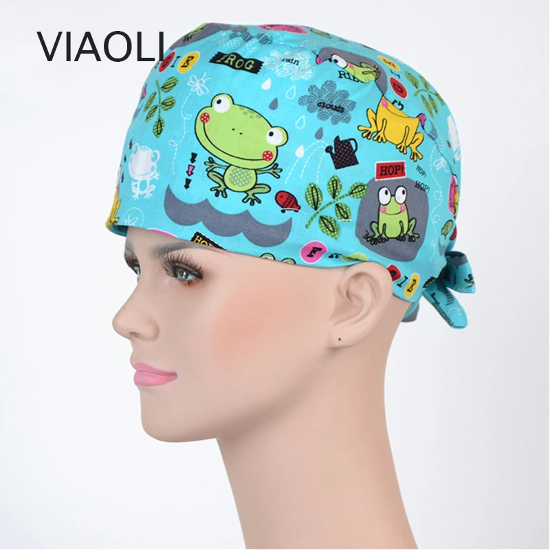 

Viaoli medical Surgical caps/hats pet doctor hat dentist hat print cats nurse accessories