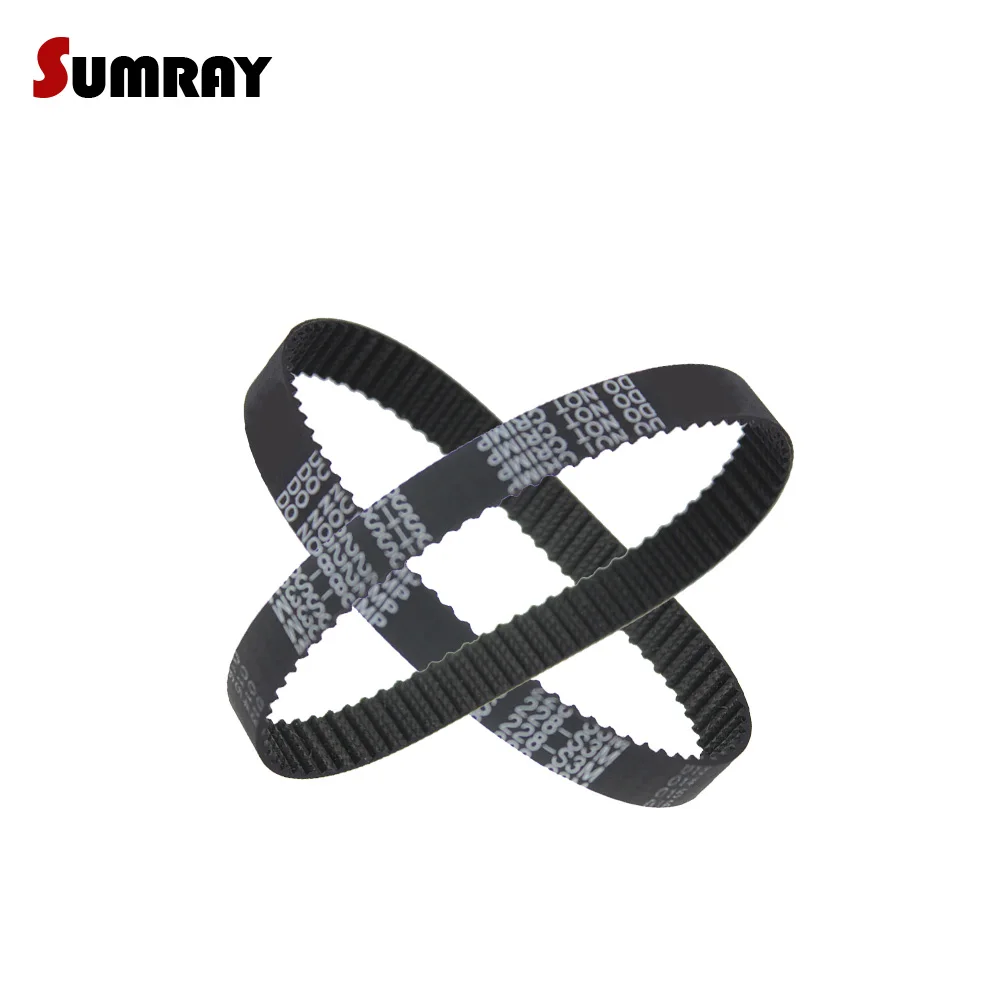 

SUMRAY S3M Timing Belt 3M-210/213/225/228/231/234/237mm Rubber Belts Round 10/15mm width Transmission Belt for Printing Machine