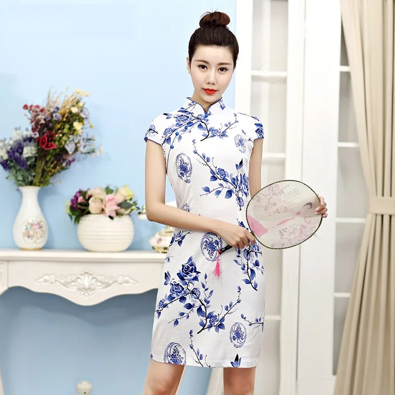 Женский Чонсам 5XL 4XL Shanghai Tang Qipao для вечеринки