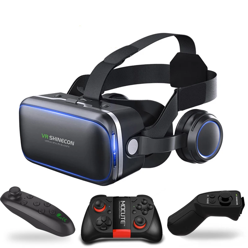 

Shinecon 6.0 Casque VR Virtual Reality Glasses 3 D 3D Goggles Headset Helmet For iPhone Android Smartphone Smart Phone Stereo