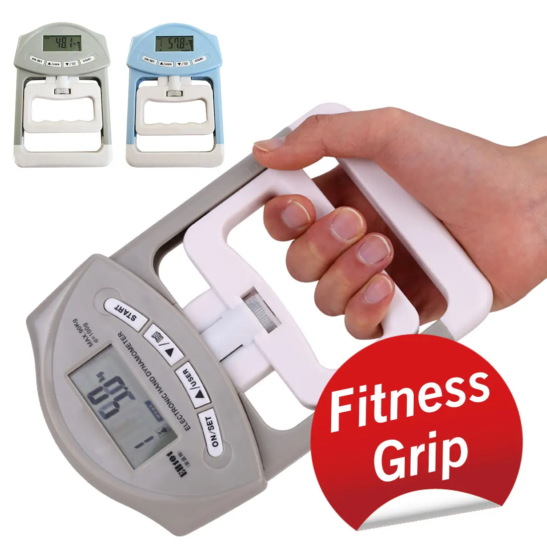 

Pro 90kg/198Ib Digital LCD Dynamometer Hand Grip Power Measurement Strength Meter for Body Building Gym Exercises