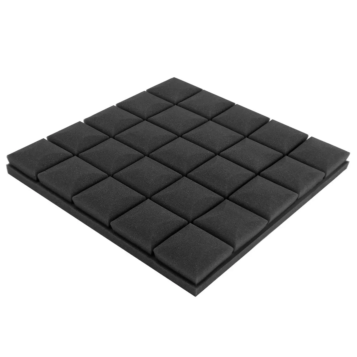 4pcs50x50x5cm студийная акустическая Звукоизоляционная пена Звукопоглощающая лечебная панель плитка клиновидная Защитная губка - Цвет: Черный