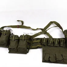 Излишки вьетнамской войны китайский 7,62 мм Тип 63 SKS нагрудная установка патронташ Mag патроны мешок