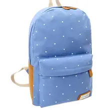 Menthe Femmes Fille Toile Sac À Dos Polka Dot Sac À Dos School Book Sac À Bandoulière femmes de sac à dos