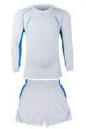 Профессиональная Мужская игровая футболка с длинным рукавом, полный комплект, Спортивная дышащая Футбольная форма, футбольные майки - Цвет: Белый