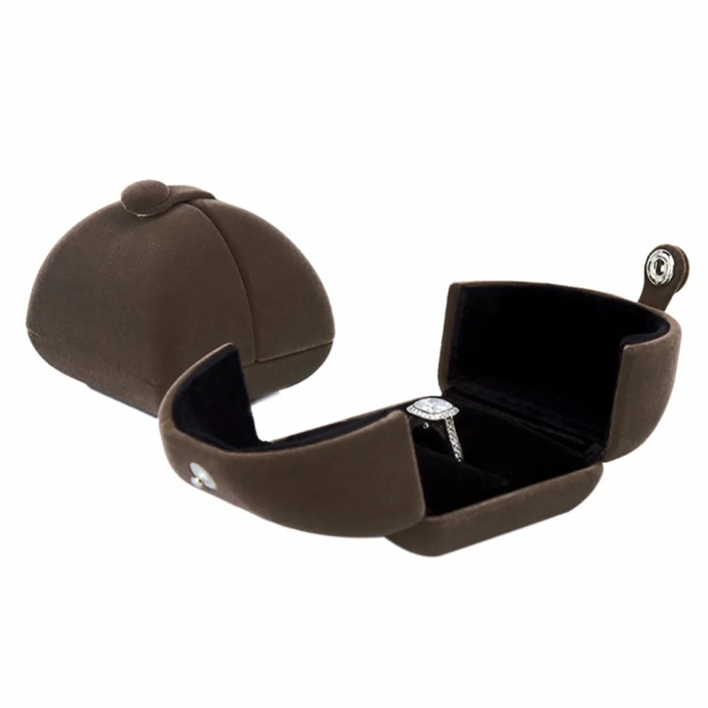 Velvet Engagement Wedding Ring Box Double Jewelry Storage Box