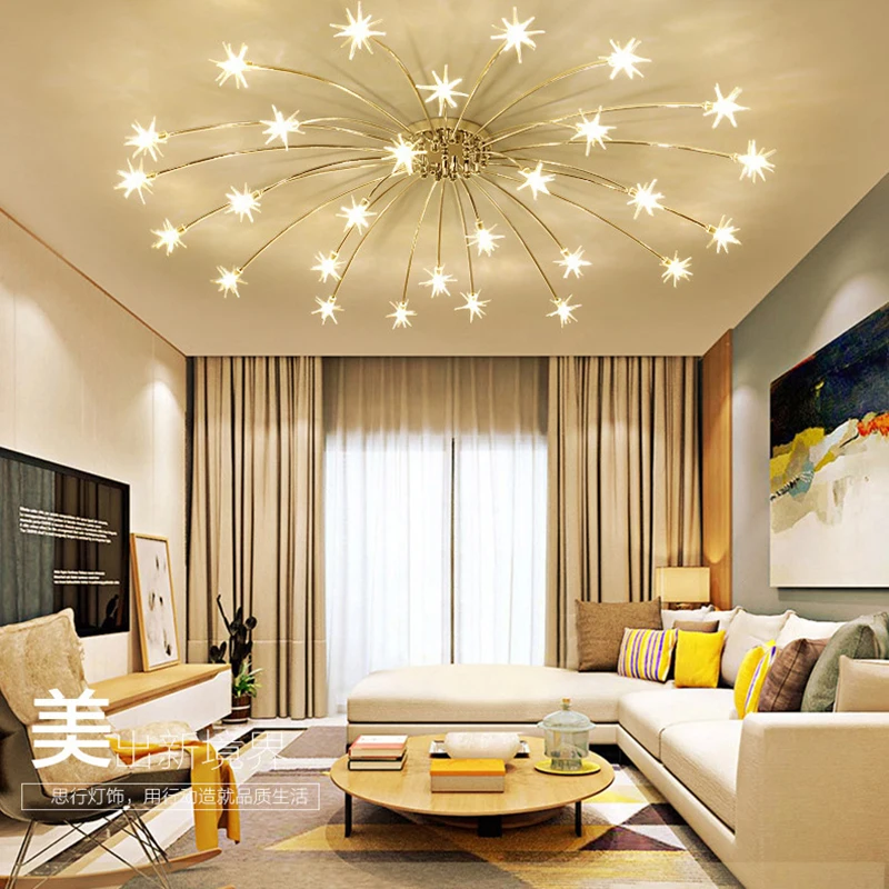 Us 132 75 24 Off Creative Chandelier Ceiling Bedroom Living Room Modern Lighting Fixture G4 Star Ceiling Fixtures Lustre Led For Children Room In