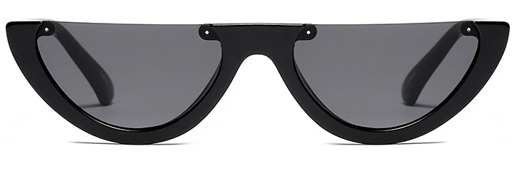 Крутые, полуоправа, кошачий глаз, солнцезащитные очки для женщин, модный бренд, дизайнерские очки, яркие цвета, линзы, солнцезащитные очки, зеркальные - Цвет линз: black gray
