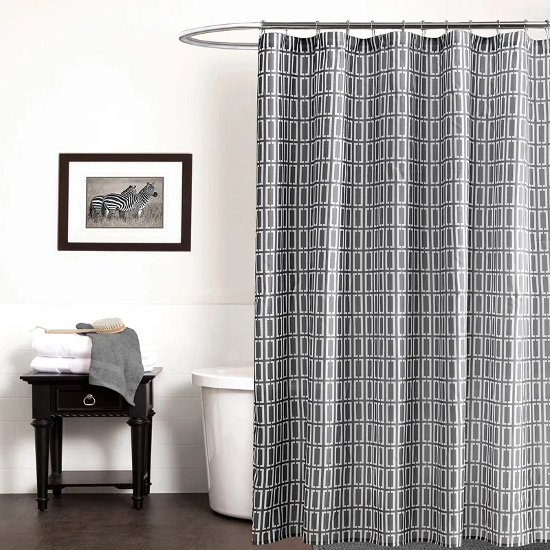 grigio tende da doccia bagno tenda con stampa geometrica stile moderno elegante doccia tende cortina de