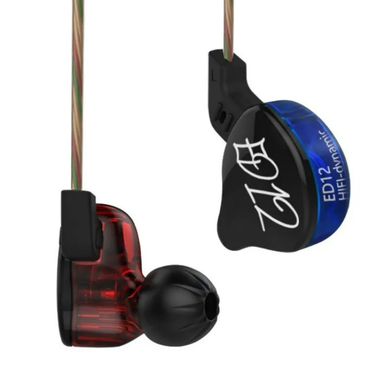 KZ ED12 наушники в ухо аудио DJ мониторы шумоизоляция HiFi музыка стерео спортивные наушники с микрофоном съемный кабель ZS3