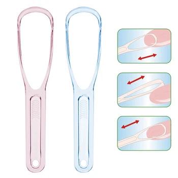 

Tongue Scraper Remove Bad Breath Tongue Coating Cleaner Fresh Breath Make Oral Mouth Hygiene Toothbrush Cleaner Tools