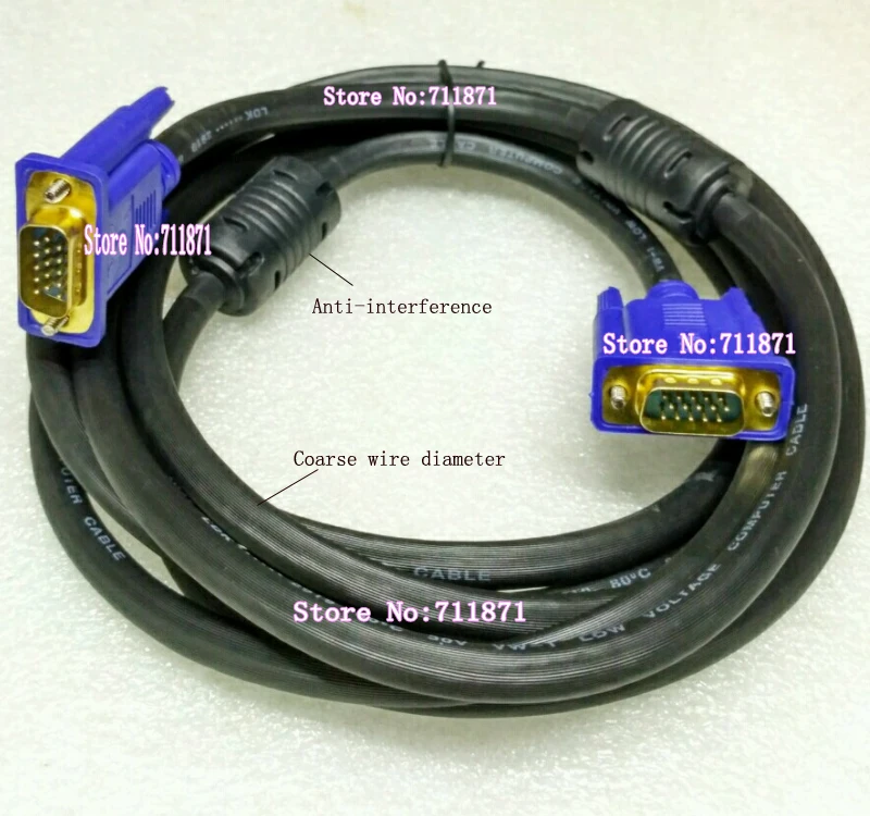 Anti interference 300CM/3.0M 1920*1080 15P Male to Male D Sub VGA Line