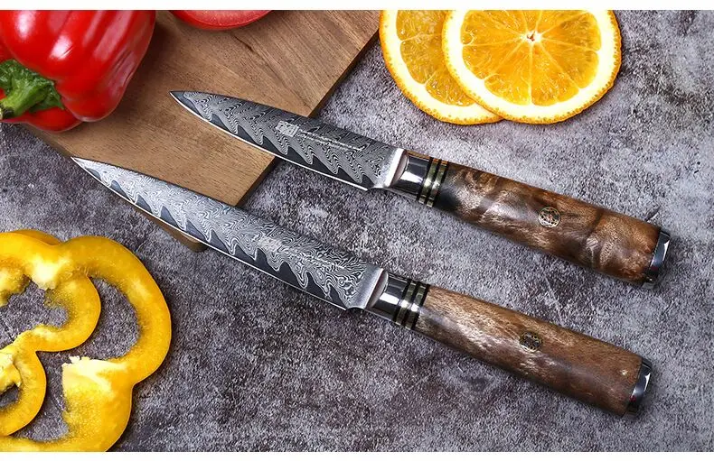 62HRC Japanese chef Knives Damascus Knife, kitchen knife Damascus VG10 Stainless Steel Knives 67 Layer Shadow wood copper nail 62HRC Japanese chef Knives Damascus Knife, kitchen knife Damascus VG10 Stainless Steel Knives 67 Layer Shadow wood copper nail
