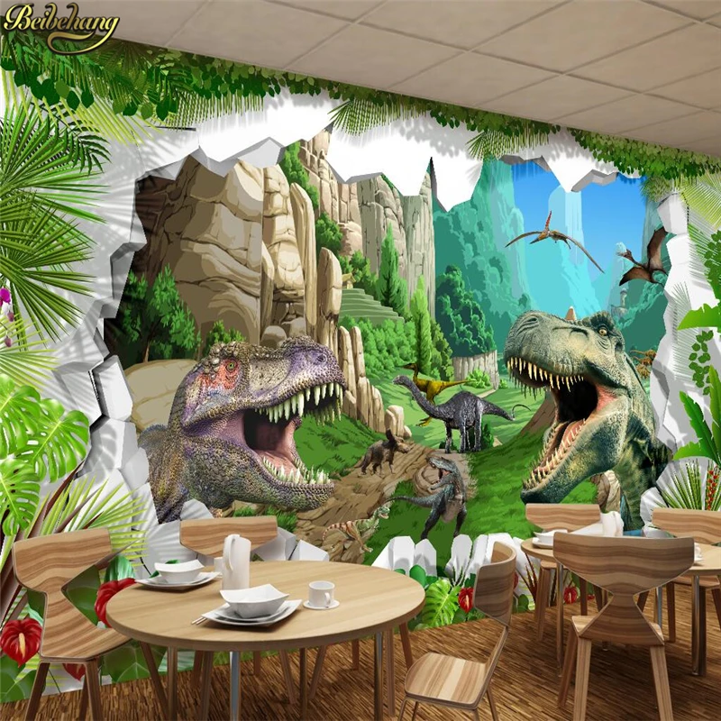 

beibehang Custom Photo Wallpaper Mural Ancient Dinosaur Times 3D TV Sofa Living Room Restaurant Background Mural papel de parede