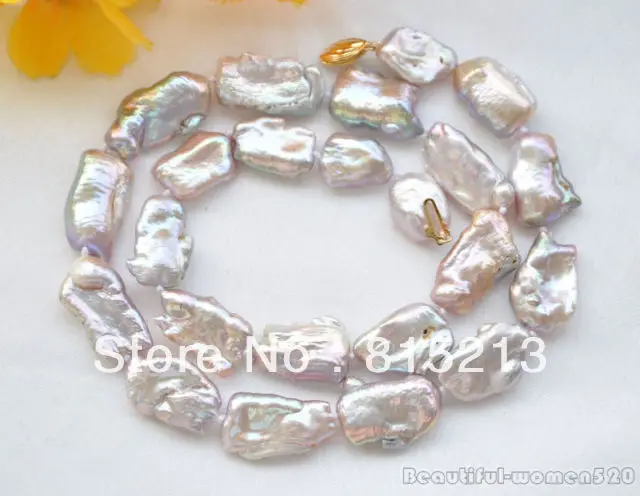 

ddh00431 20mm NATURE lavender DENS keshi REBORN pearl necklace