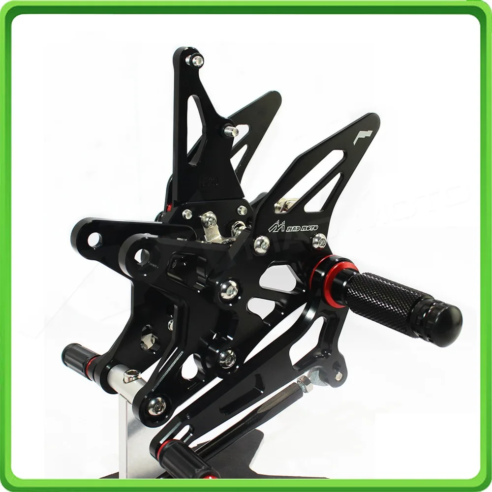 CNC Rearsets сзади комплект одежды ног ножная педаль для Kawasaki Ninja ZX6R ZX 6R ZX-6R 636 2013 черный