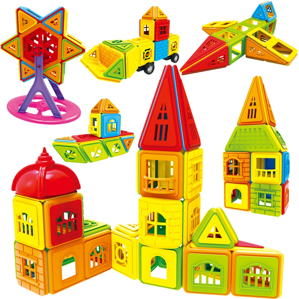 

402PCS 3D DIY Magnetic Building Blocks Designer Construction Toys Set Model Magnet Educational Hobbies Toys or Children Gifts
