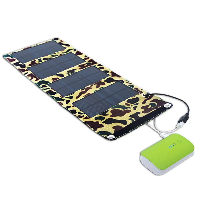 7W Folding Solar Panel Charger Poly Solar Cell Solar Charger for iPad