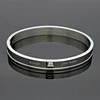 Couple Gold Color Designer Stainless Steel Bangles Crystal Cuff Buckle Love Opening Bracelet For Women Jewelry Pulseiras 4