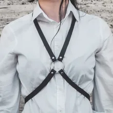 Харадзюку сексуальные кожаные ремни для женщин ремни ручной работы от шеи до талии подтяжки