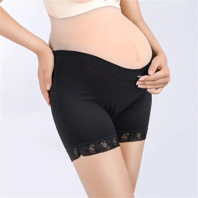 MezyTicky Pregnancy Leggings Elastic Safety Short Pant Care Belly Maternity soft Underwears Clothes Comfortable Low waist Pants