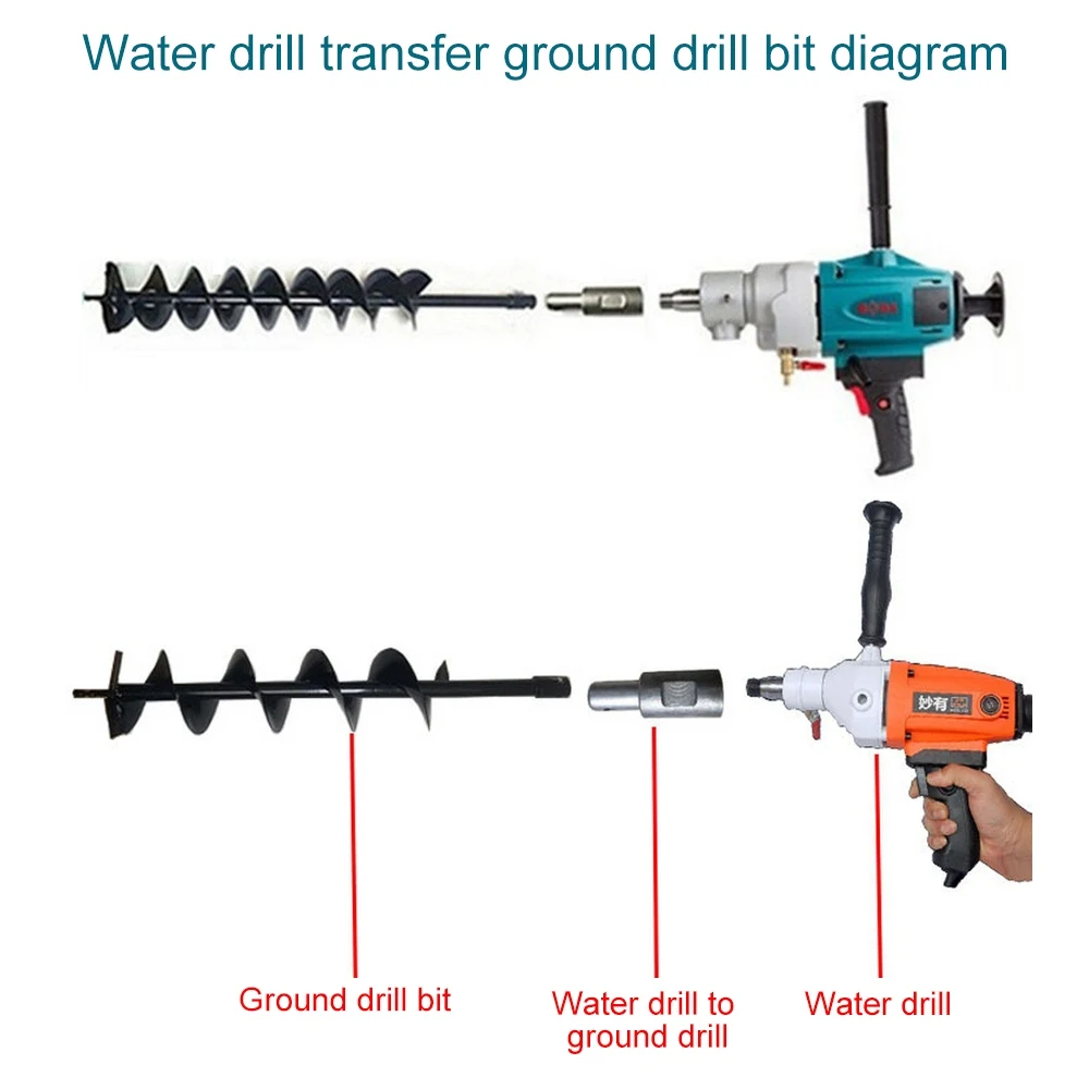 Адаптер для сверла, сверло для земляного шнека, головка Сверла SDS, квадратный шнек, сверло для Арбор, земляное сверло, адаптер SDS, Арбор для электрического молотка