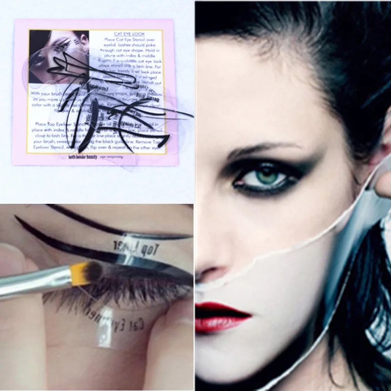 

Eyeliner Guide Classic EyeLiner Template Smokey Eyeshadow Drawing Reusable Eyeliner 7 style in 1 set Quick makeup set