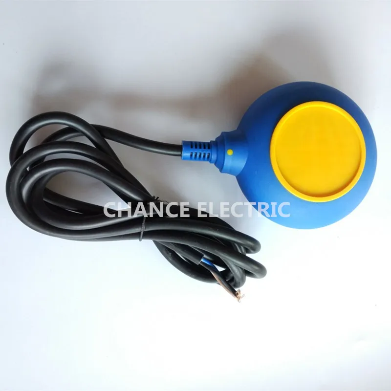 3m кабель поплавковый выключатель для промышленности из жидких уровня Сенсор желтый синий круглый тип насос поплавкового выключателя(CX-M15-3