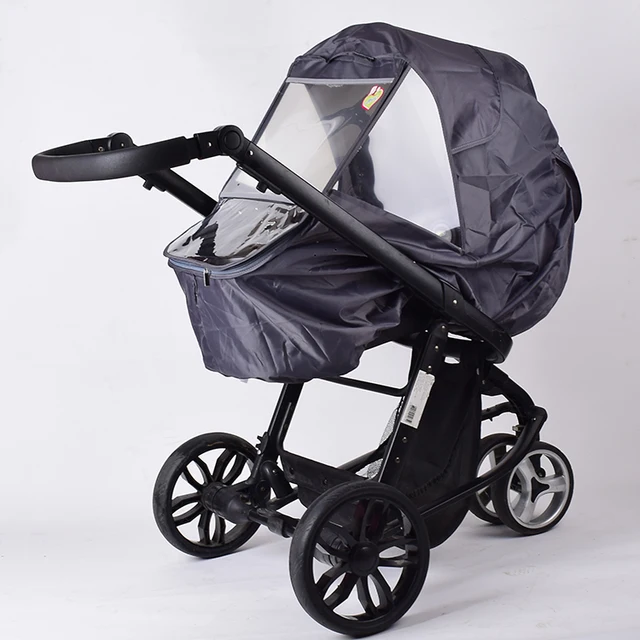 2018 Baby Stroller Accessories Universal Waterproof Rain Cover Wind Dust Shield for Strollers ...