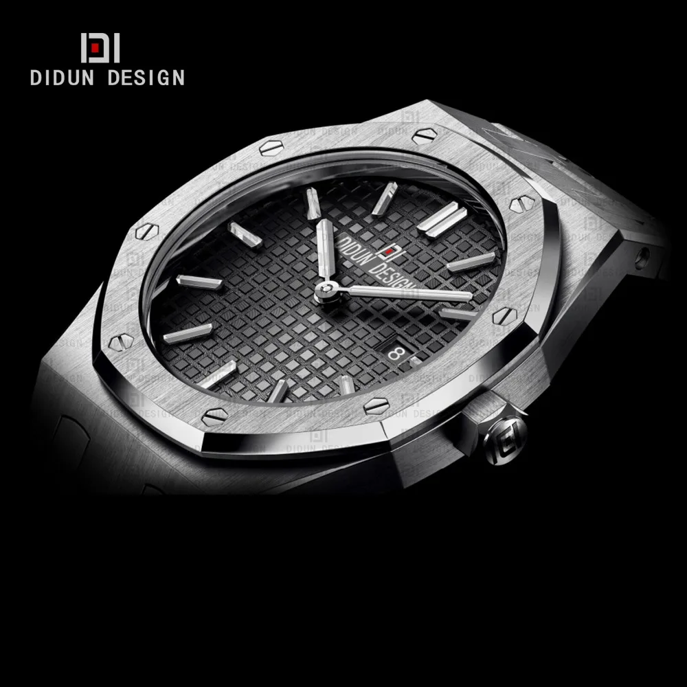 DIDUN Men Watches  Top Brand Luxury Quartz Watch Rosegold Male Fashion Business Watch Shockproof 30m Waterproof Wristwatch