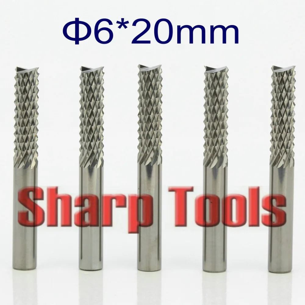 

5pcs 6*20MM Corn CNC PCB Milling Cutter Tools / Tungsten Carbide End Mill Cutter Bits PCB Tools for Hard Wood Printed Board