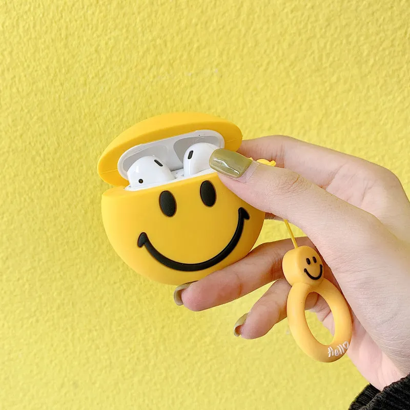 Sunshine smiley face для airpods 2 Чехол для Apple беспроводной Bluetooth защитный чехол для наушников силиконовая гарнитура коробка