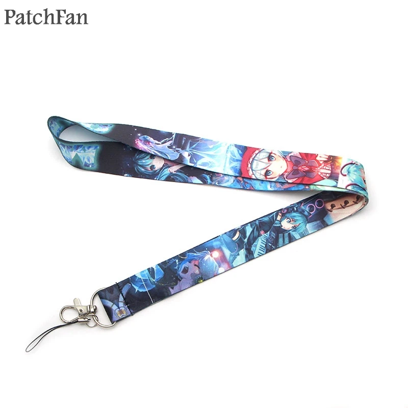 

Patchfan Newest popular Hatsune Miku lanyards neck straps for phones keys bead id card holders keychain webbing A0459