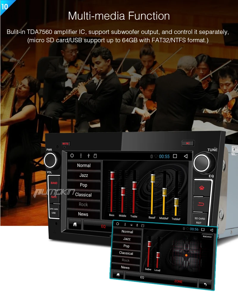 Best Pumpkin 2 Din Android 7.1 Car Multimedia No DVD Player GPS Navigation Car Stereo For Opel/Corsa Wifi OBD2 FM Rds Radio Headunit 9