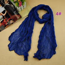 2016 women’s fashion solider color blue black winter warm scarf soft Plain Cotton Women Scarves Shawls Muslim Hijabs Long Scarf