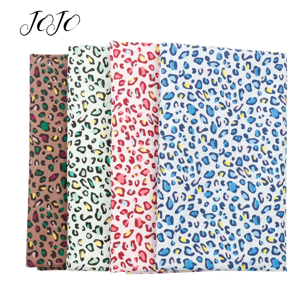 

JOJO BOWS 45*150cm Cloth Fabric Colored Leopard Sheet For Needlework Home Textile Materials DIY Handmade Supplies Garment Sewing