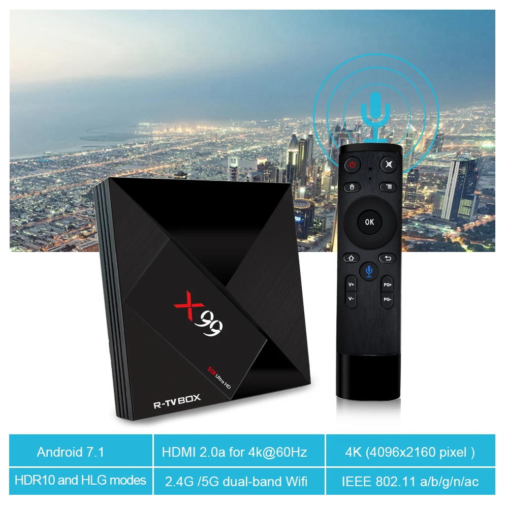 KingOTT ip tv X99 Ultra HD с Европой IP tv входит Европа Испания IP tv VOD tv Box RK3399 телеприставка Android 7,1 4G/32G