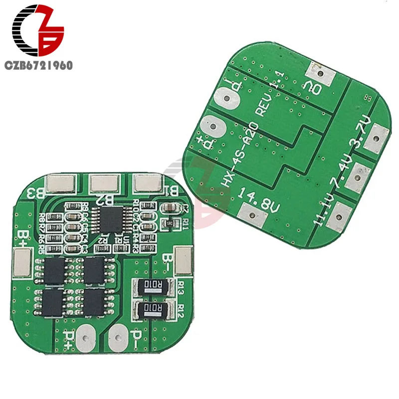 

4S 14.8V / 16.8V 20A Peak Li-ion BMS PCM Battery Protection Board Bms Pcm for Lithium LicoO2 Limn2O4 18650 Li Battery