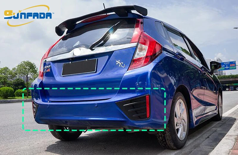 

SUNFADA Reversing Lights/Rear Fog Light Hoods Tail Fog Lamp Cover Trim Fit For Honda Fit/Jazz GK5 2014 2015 2016 Car Styling