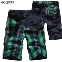 HOQIXIN Рубашки домашние Для мужчин летний топ Дизайн Двусторонняя Шорты брюки-карго Шорты Homme Модная хлопковая брендовая одежда 1729