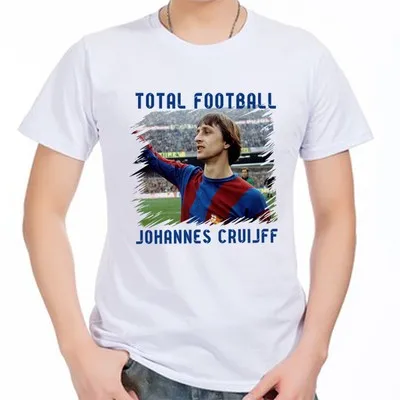 

Johannes Johan Cruijff Cruyff 2017 RIP Print Original Design Fashion Casual Cotton Tshirt T shirt Top Tee