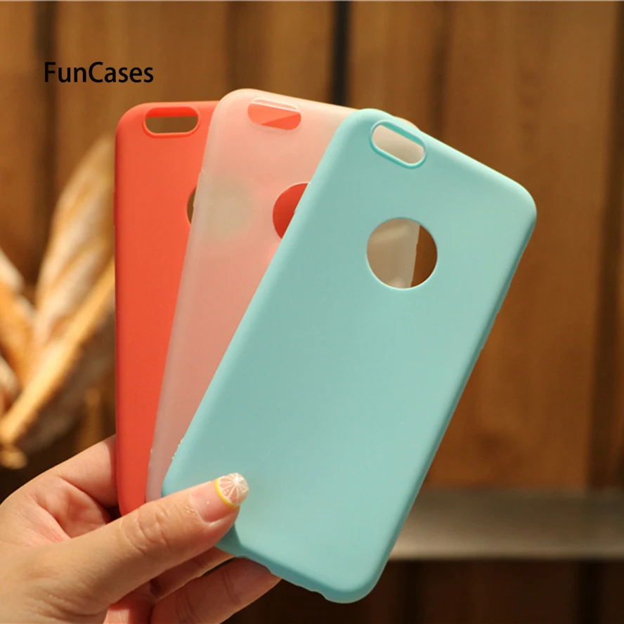 6 6S Candy TPU Matte Case For Apple iphone 6 6S Cases Silicone Gel Soft Elegant Back Cover Anti-fingerprint For iPhone 6S
