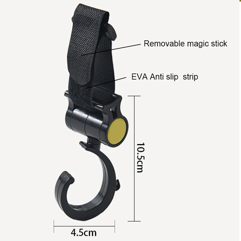 2 шт./компл. Детские коляски безопасный крюк многофункциональный Детские коляски черный Высокое качество Пластик крюк